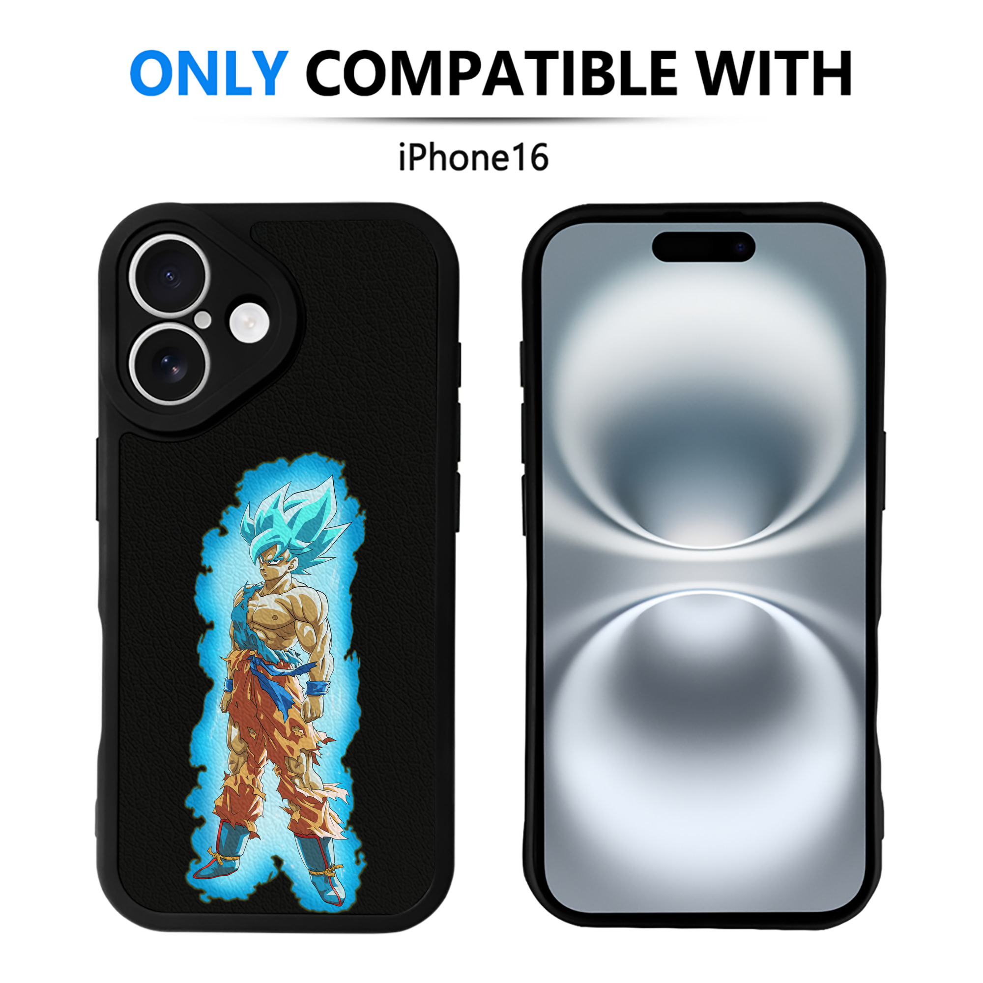 （画像用） ドラゴンボール 孫悟空（そん ごくう）Son Goku カカロット DRAGON BALL Kakarotto 【iPhone 16シリーズ対応】シリコンスマホケース（レザー調） 材質：シリコン